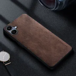 Luxury Leather Phone Case - Retro Business Style, Solid Color for Galaxy A06 5g (Coffee)