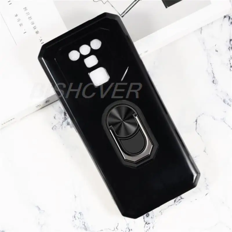 Enhanced Back Finger Ring Soft TPU Silicone Phone Case Cover