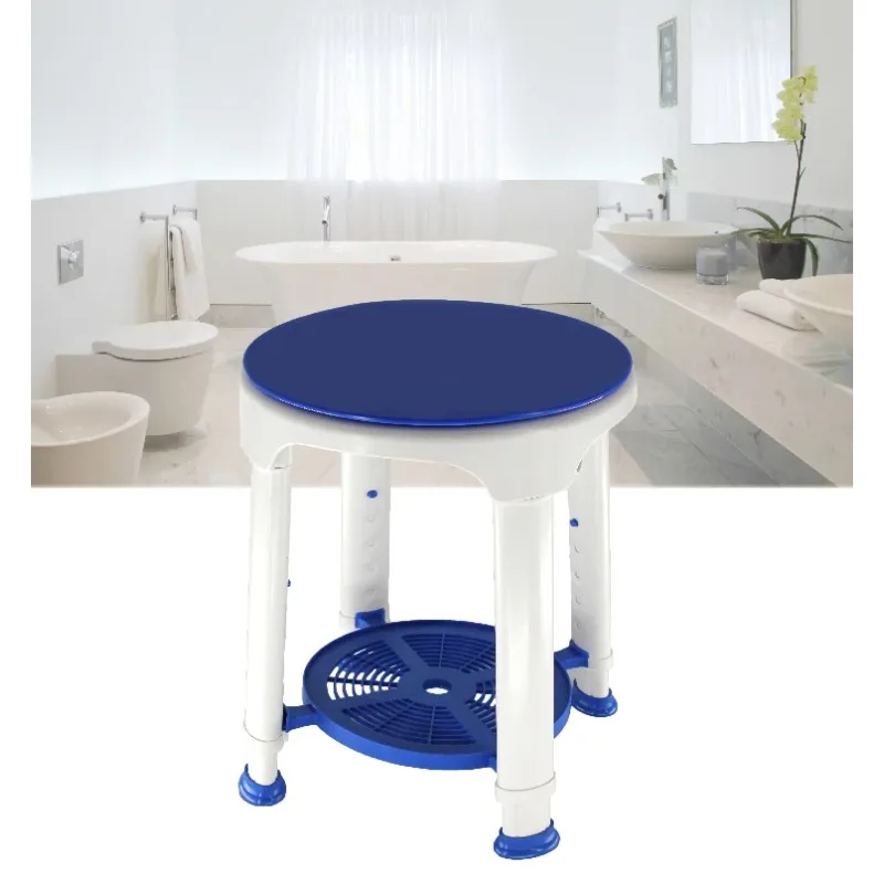 

360 Rotating Height Adjustable Elderly Disabled Bathroom Safety Plastic Shower Chair