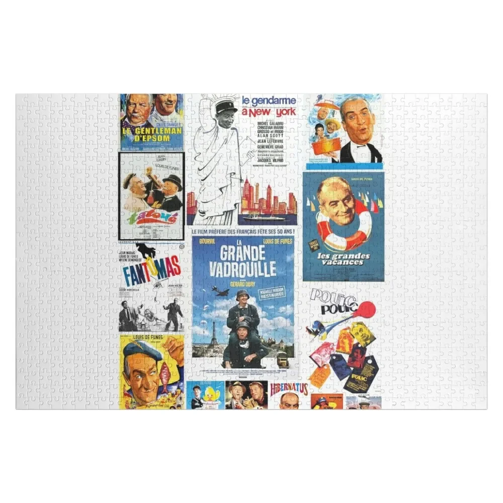 Louis de Funes movie poster compilation Jigsaw Puzzle Custom Wooden Name Christmas Gifts Personalised Toys Puzzle compilation annees 80 vol 2 2 cd