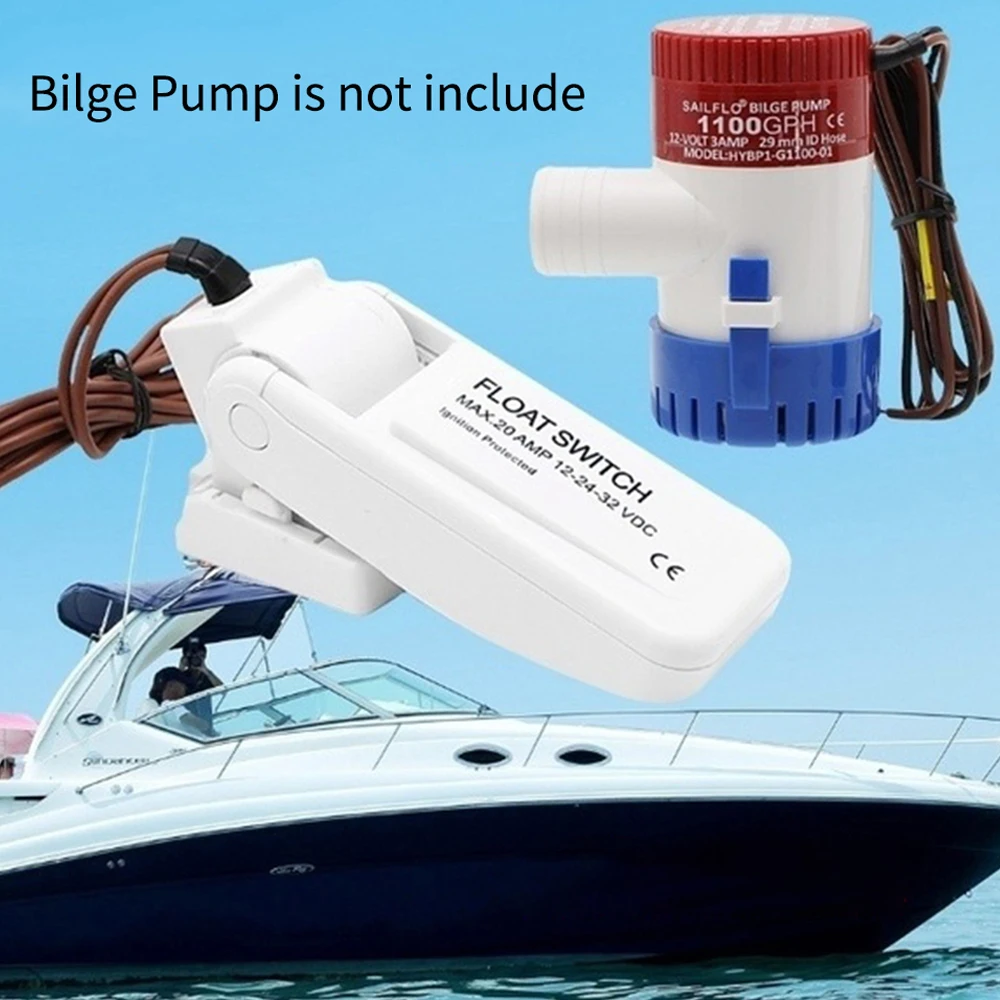 12V 1100GPH Automatic Boat Bilge Pump Float Switch Bilge Switches Flow Sensor for Electric Water Pump bilge pump marine water pump