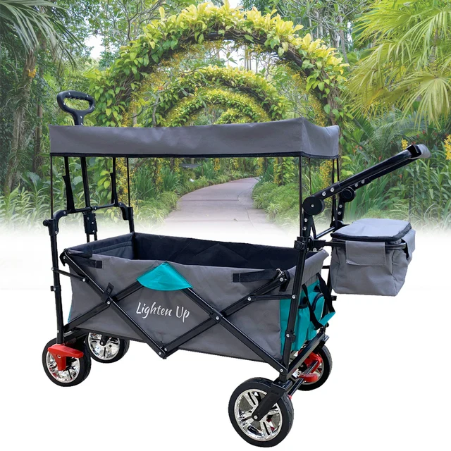 Hordozható Kerti Kocsik Szabadidő Kemping Kocsi Tengerparti Összecsukható Kerekekkel Kültéri Bevásárlókocsik Horgászkocsi