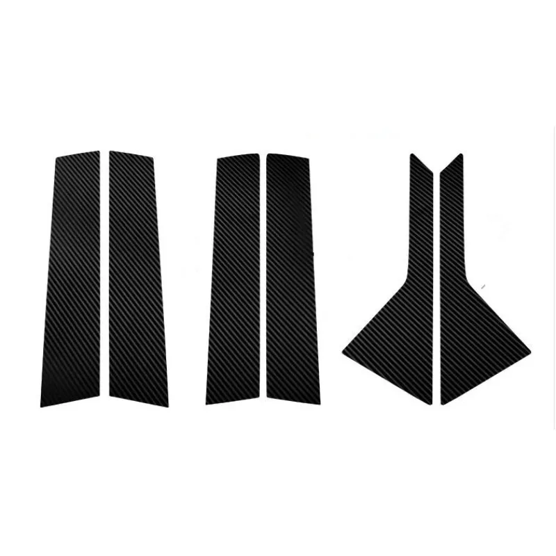 Car Styling Fit For 2017 2018 Peugeot 3008 Gt Line Accessori Black B Pillar Post Adesivi In Carbonio Window Trim Sticker