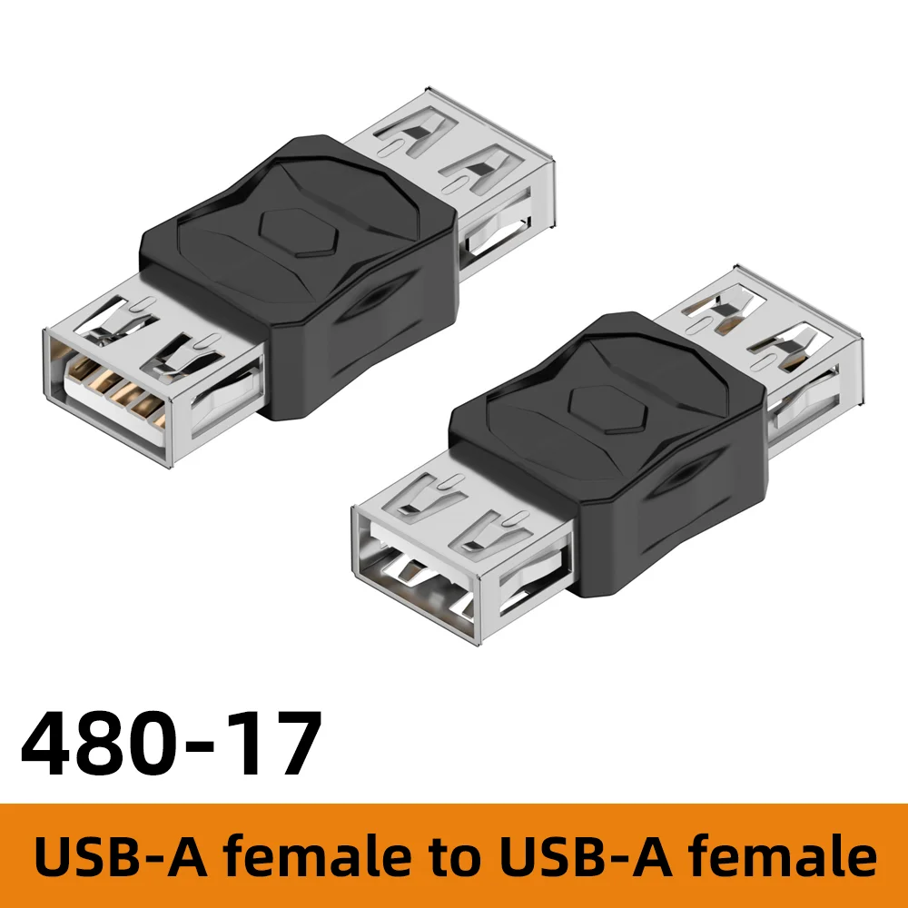 Dual USB to Micro/Mini USB Adapter Converter - Male to Female, 480Mbps Transfer Rate