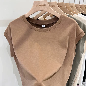 تي شيرت نسائي من AOSSVIAO تي شيرت بقصة ضيقة ورقبة دائرية وأكمام قصيرة تي شيرت لصيف موضة ملابس الشارع الشهير 2025 Y2k 2