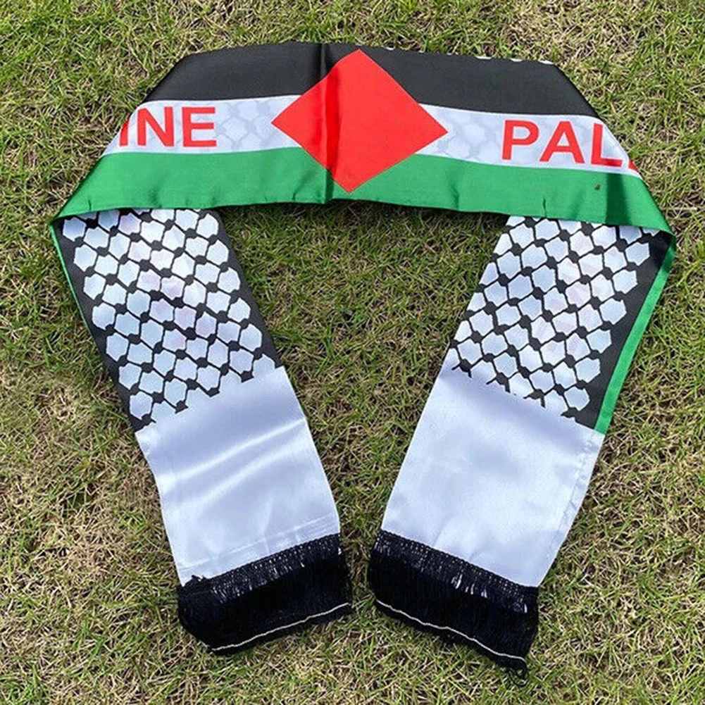 Knitted Scarf 1-30Pcs Women's Palestine Flag Scarf Double Side Soft Skin Friendly Winter Warm