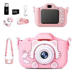 Kids Camera X2 Upgrade 1080P Mini HD Digital Camcorder Outdoor Toys Photo Hobby Christmas Birthday Gift with Silicone Case