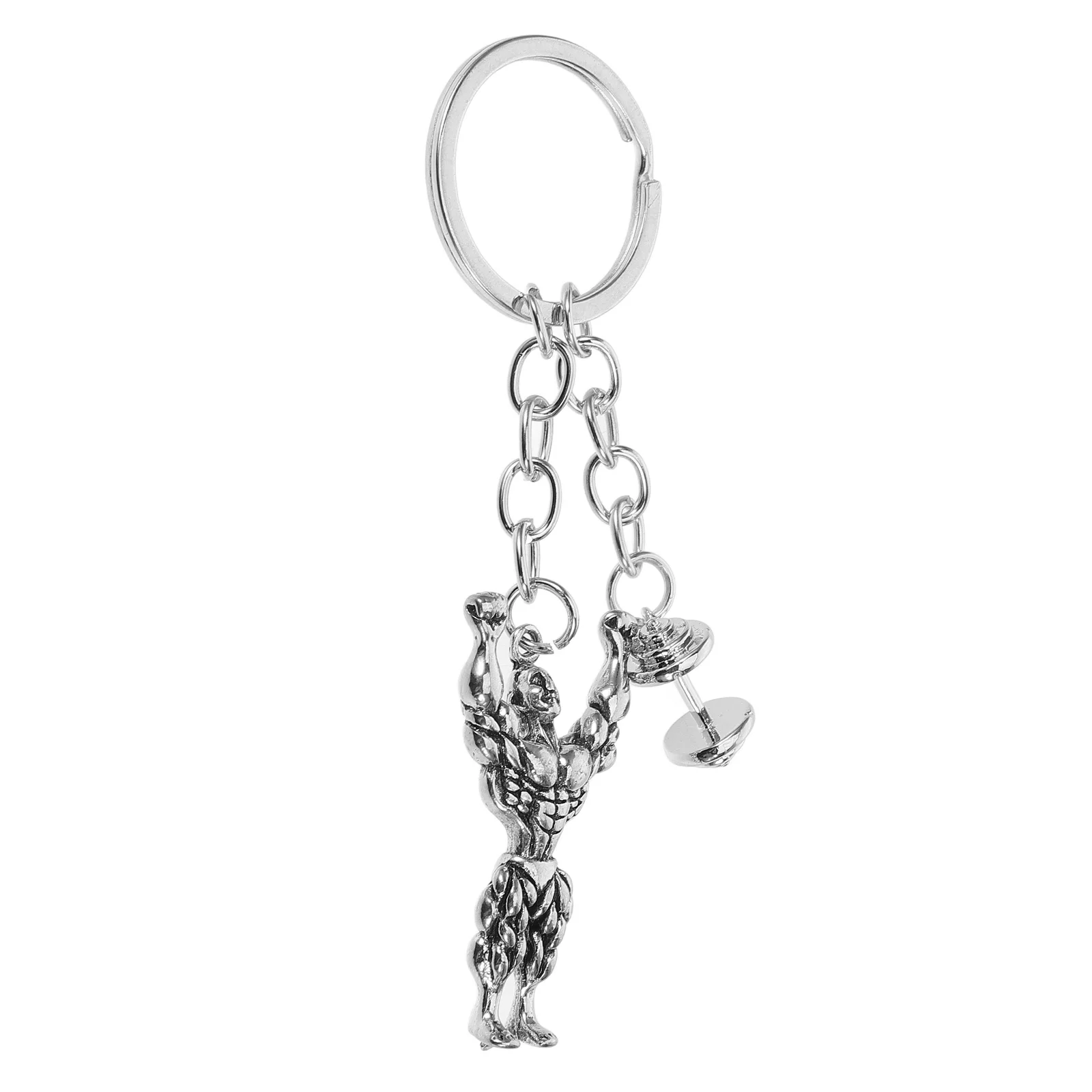 

Weightlifting Dumbbell Keychain Ring Sport Accessories Keyring Keychains for Women Alloy