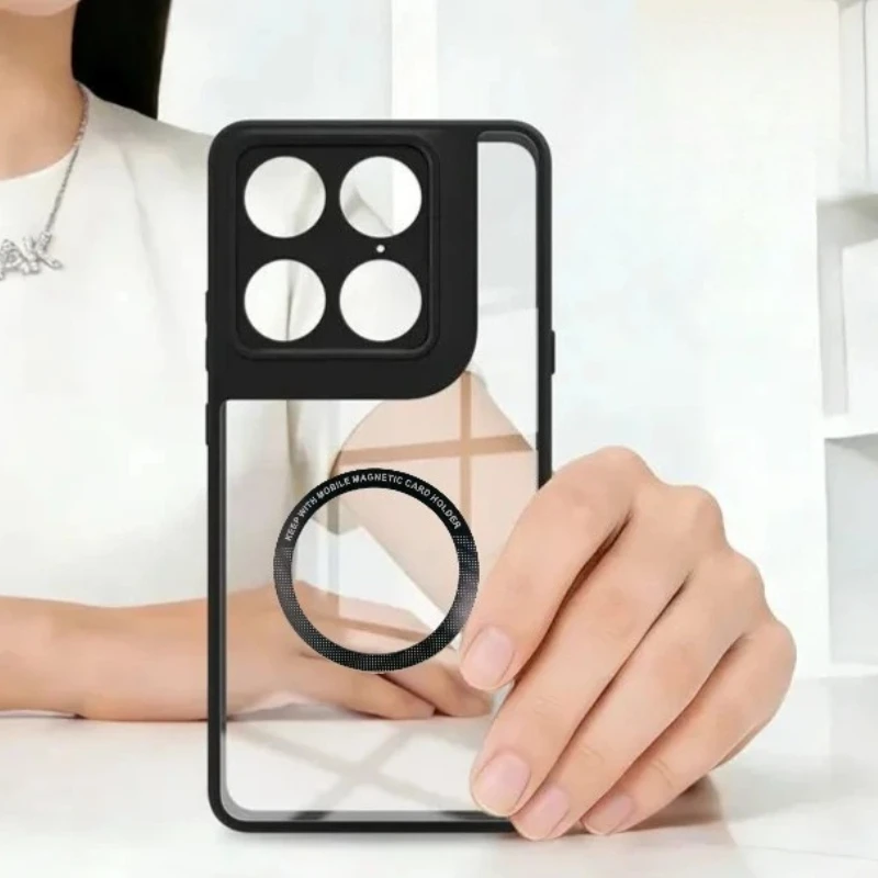 Luxury Transparent Ultra Slim Magnetic Armor Shockproof Bumper Phone Case
