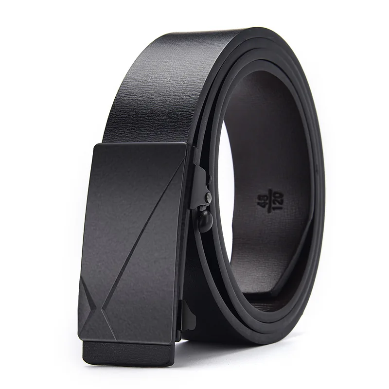 High Quality PU Leather Inner Wear Toothless Automatic Buckle Fashionable Business Jeans Belts for Men Luxury Designer Brand cheap designer belts Belts