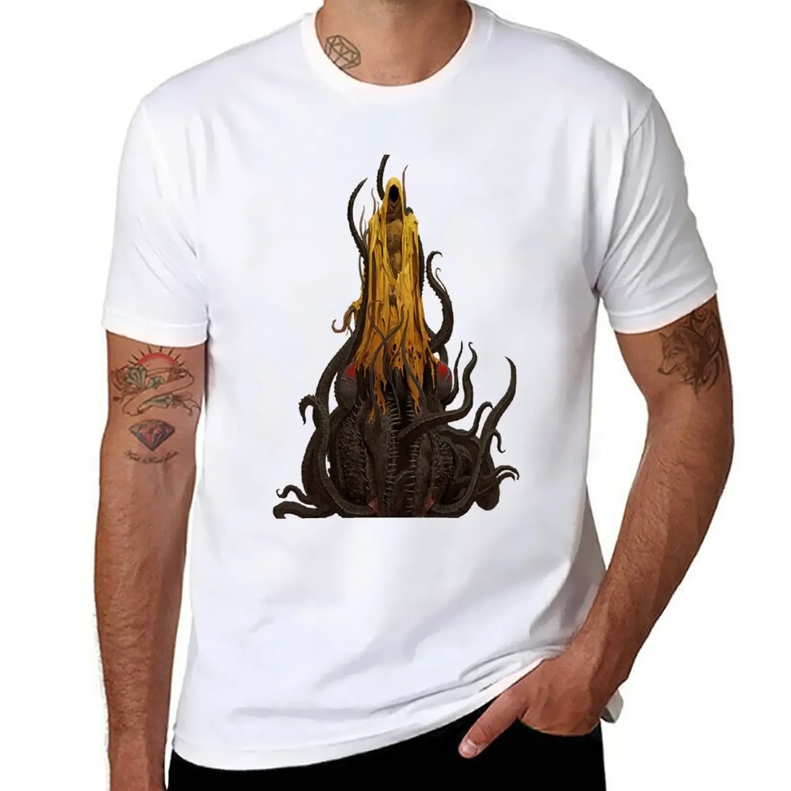 

H.P. Lovecraft - Hastur - The King in Yellow T-Shirt summer clothes plain customs mens clothing