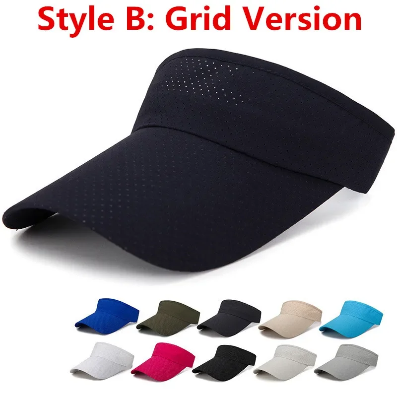 Tennis Caps Men Women Adjustable Sport Headband Classic Sun Sports Visor Hat Running Tennis Beach Hat Outdoor Sports