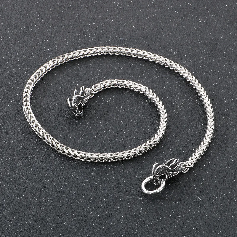 Fongten Sternzeichen Tier Edelstahl Halskette Für Männer Punk Exquisite Casual Gürtel Kette Mode Schmuck Geburtstag Abschluss Geschenk – Detail 11