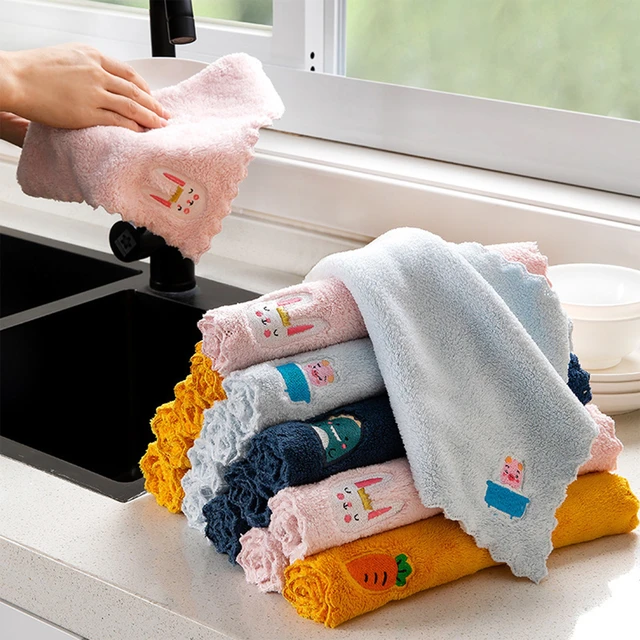 Towels Dishcloths Fast Dish Microfiber Cleaning Drying And Cloths Absorbent  Super Dish Microfiber Cloth Kitchen Towels Cotton - AliExpress