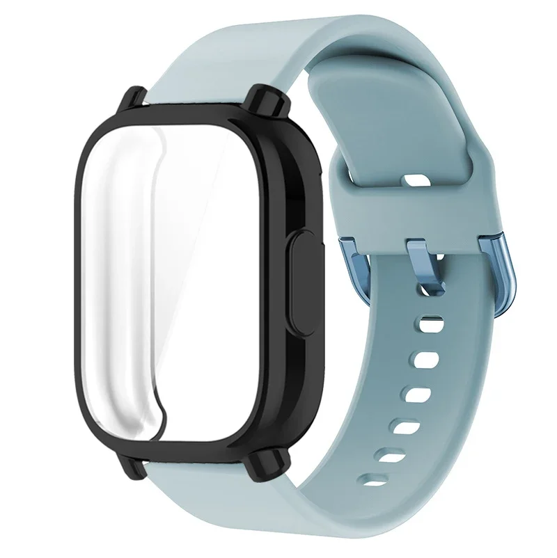 Silicone Strap with Case for Smart Watch, 22mm, Compatible with Watch 5 Active Lite