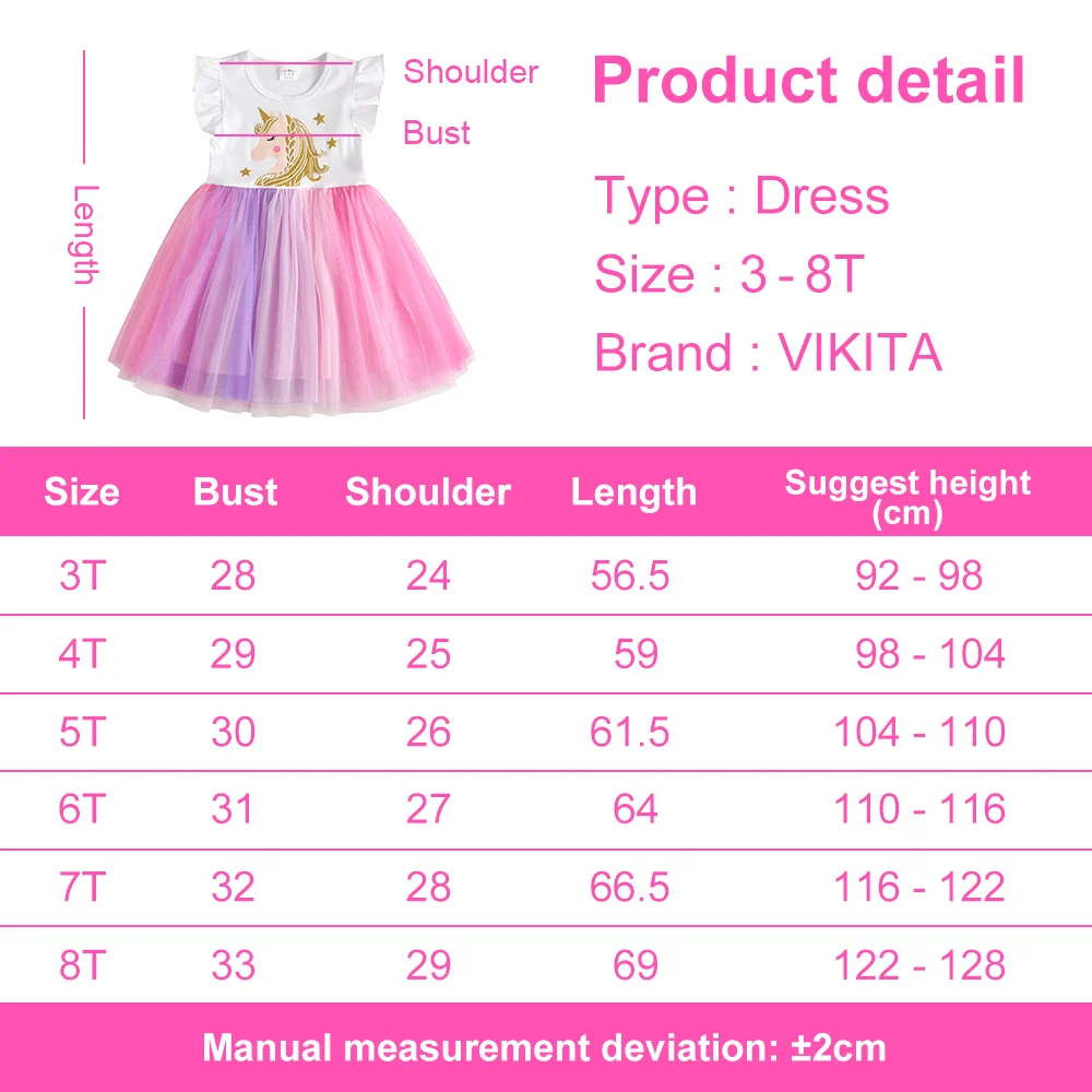 Girls unicorn dress toddlers summer sleeveless princess dresses girls dress princess costume