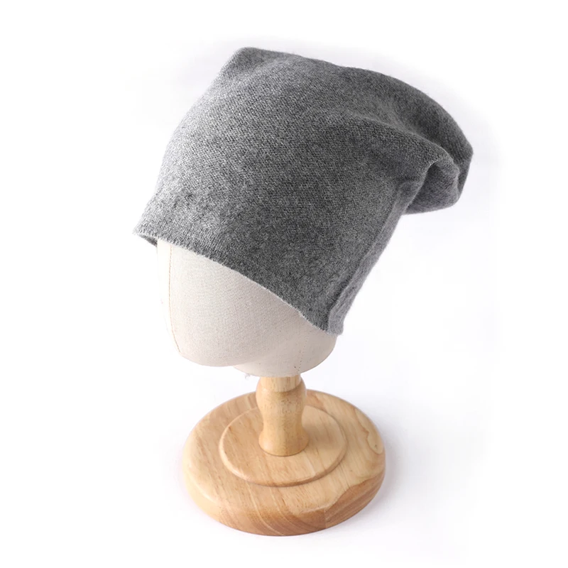 100%Wool Curl Brim Bonnet Hat for Women&Men Winter Autumn Ear Protect Cashmere Beanies Knitted Soft Warm SKi Cap SKullies 2