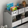 Toy Organizer with 6 Storage Bins, 25" x 12" x 26", Green 6