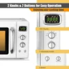 Retro Countertop Microwave Oven, 0.9Cu.ft, 900W Microwave Oven, with 5 Micro Power, Defrost & Auto Cooking Function, LED Display 6