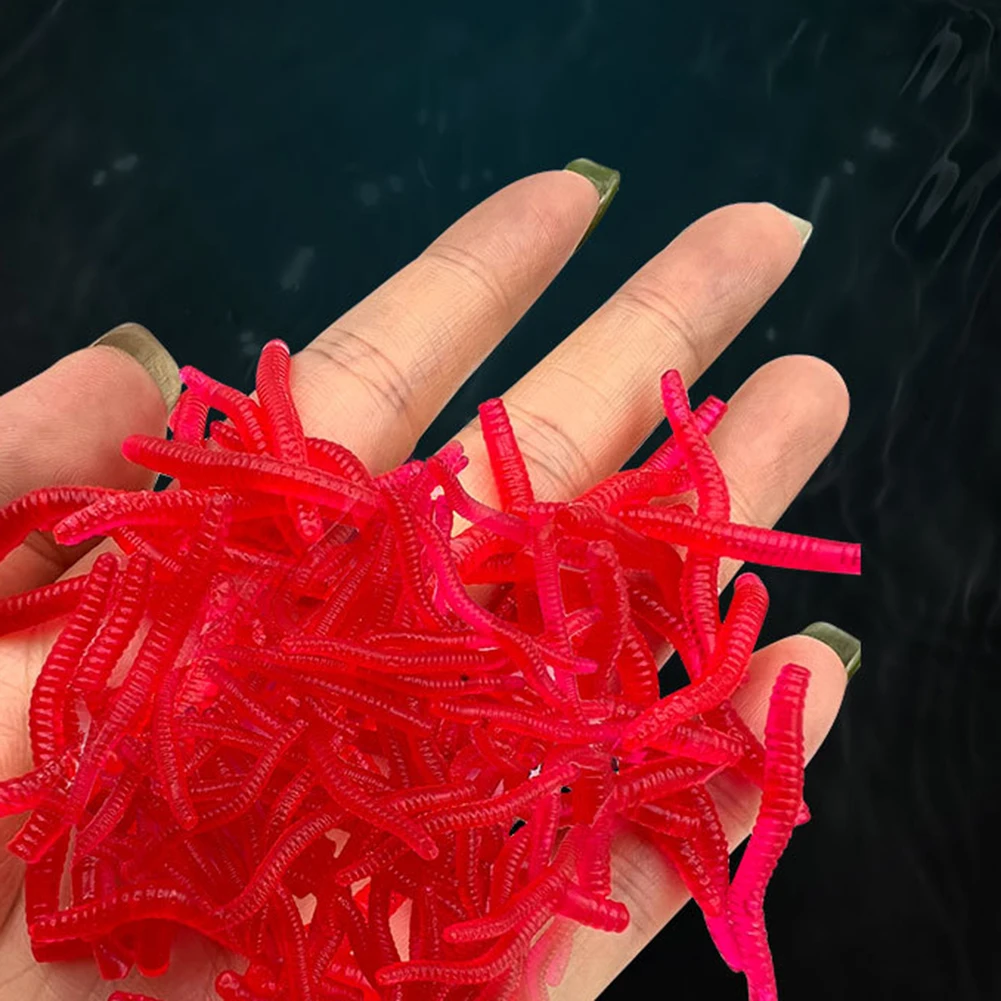 Wacky Worm Fishing Lure Kit Plastics Bass Soft Fishing Earthworm Lures Bait Kit Con Ganci A Vite Senza Fine Per Acqua Salata All'Aperto D'Acqua Dolce