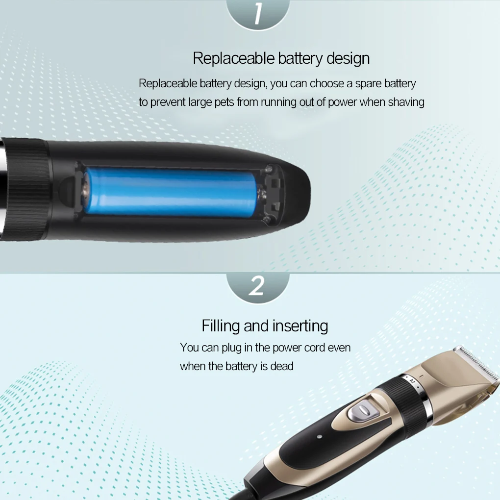 Electronic Pet Shave Clipper Hair Trimmer Set 5 Modes Rechargeable Pet Styling Beauty Supplies 3