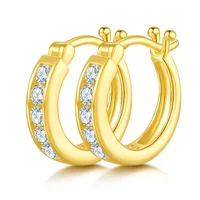 M-JAJA 15mm Moissanite boucles d'oreilles Rose/jaune/blanc plaqué or S925 en argent Sterling diamants boucles d'oreilles bijoux fins pour les femmes 6