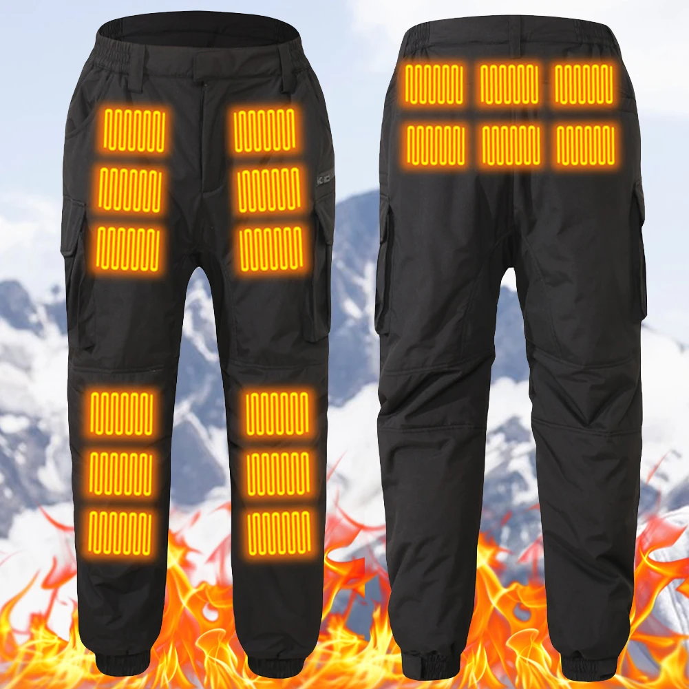 Unisex Winter Heating Pants 18 Heating Zones Waterproof Windproof Electric Warm Trousers Thermal Outdoor Sports Warmer Clothing tactical pants
