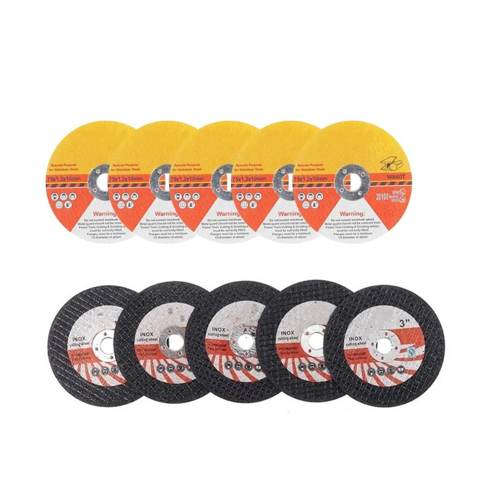 

10PCS Cutting Discs 3'' Resin Ultra-thin Cutting Piece For Angle Grinder Circular Saw Blade Grinding Wheel Cutting Disc