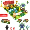Plants vs. Zombies Battle of the Seabed Sky Model Building Blocks Bricks Kits Set Peashooter Gatling Pea Shooter Figure Toy Gift 4
