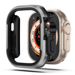 Sleek Aluminum Alloy Watchcase Cover - Premium Metal Frame Accessories for 40mm (Black grey)