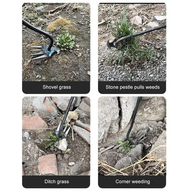 Gyomhúzó Újrahasznosítható Munkaerő-Megtakarító Gyökér-Eltávolító Húzó Vasaló Gyökér Eltávolító Kertészeti Szerszám Gyepellátás Otthon - Image 5