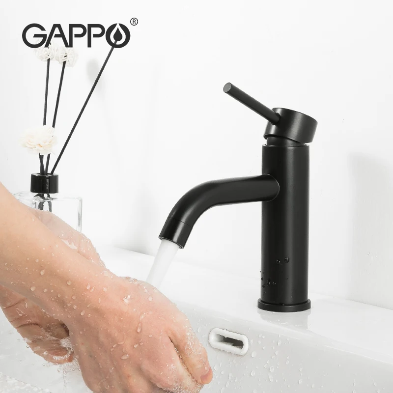 

GAPPO , смеситель для ванной , смеситель для раковины , умывальный кран , длинный выходный рот кран , краны для холодной и горячей воды , чёрный кран