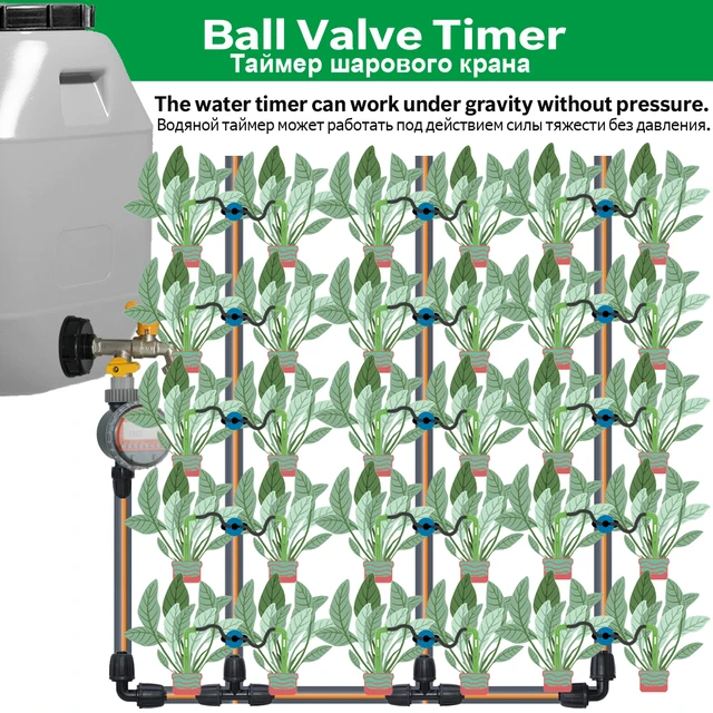 KESLA Automatic LCD Display Ball Valve Water Timer Electronic Watering Irrigation Controller for Home Garden Irrigation 6