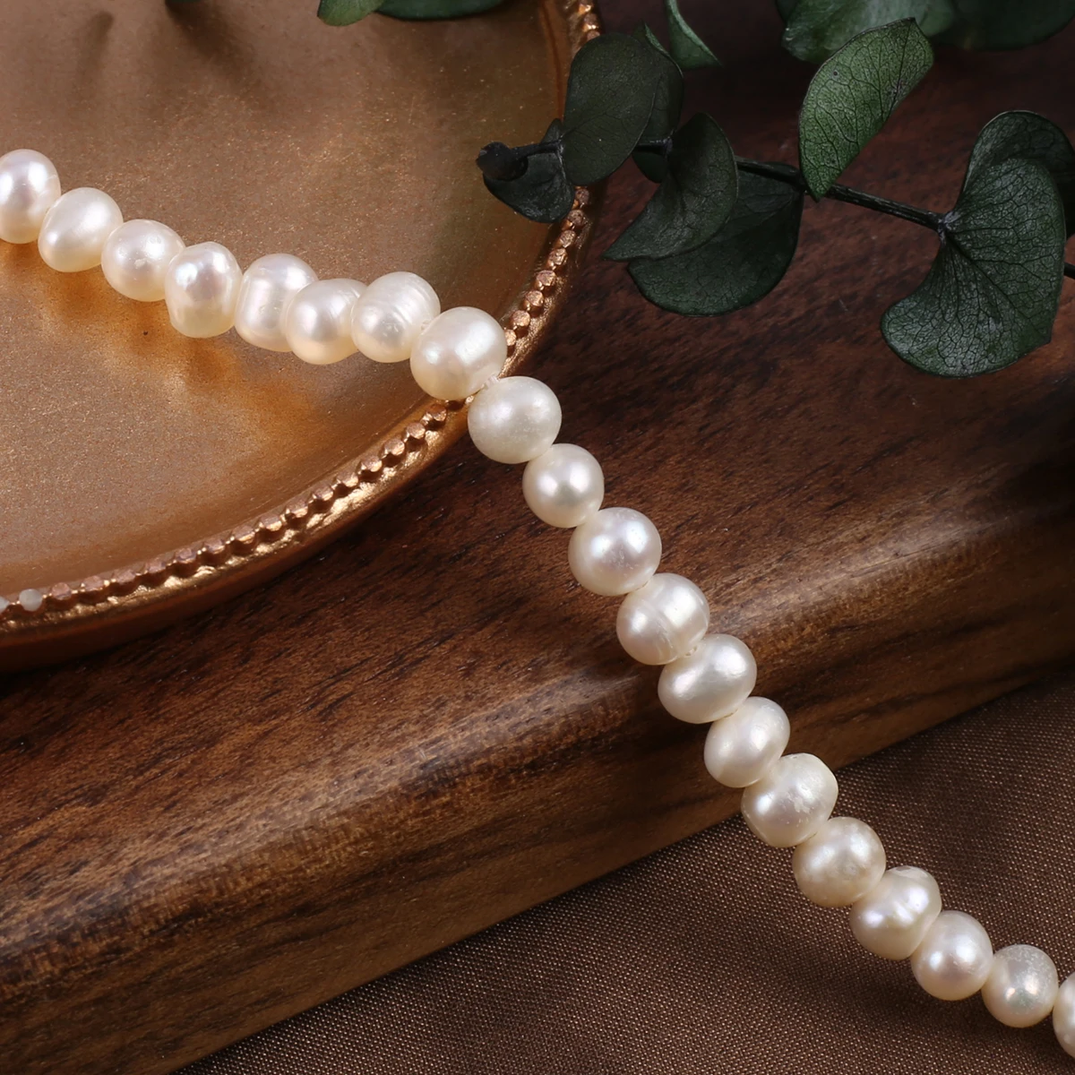 Natural 4-5mm White Freshwater Pearl Potato Shape Bead Loose Spacer Bead for Jewelry Making Supplies Charm DIY Necklace Bracelet