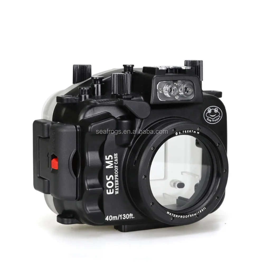 40M/130ft Underwater Plastic Camera Waterproof Case For Canon EOS M5
