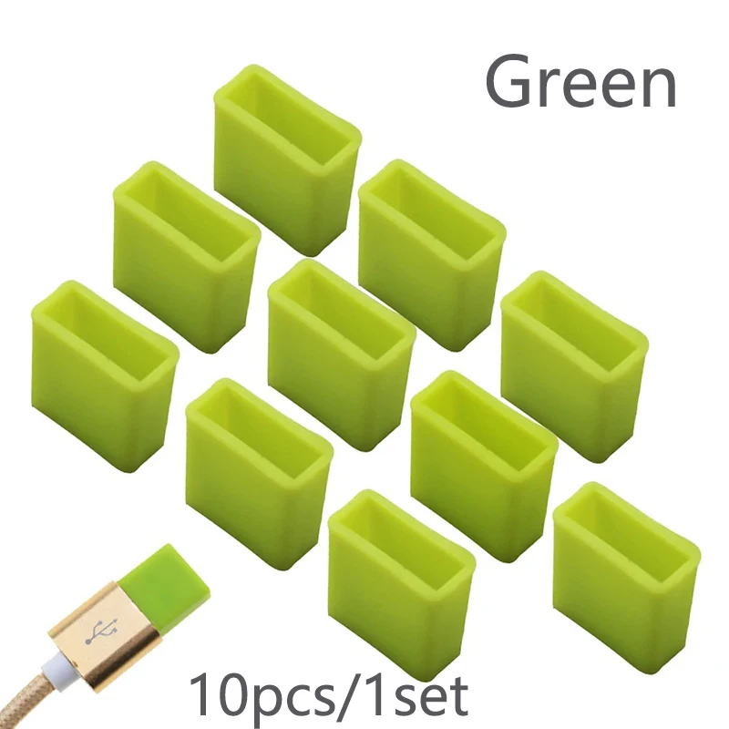 Set of 10 USB Dust and Moisture Protective Covers