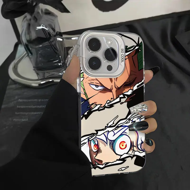 thumbnail image 1 of Funda de teléfono de animación Ardour recto súper fresco para iPhone 15 14 13 12 11Pro Max 78Plus XR XS MAX MINI Y2K, cubierta trasera anticaída, 1 of 5