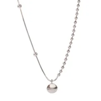CIAXY – bonnet porte-bonheur couleur argent pour femmes, collier avec lettres asymétriques, chaîne de clavicule courte, ras du cou, bijoux de tempérament, cadeau 5