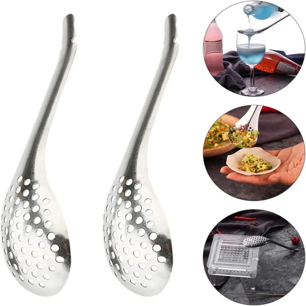 Stainless Steel Spherification Spoon Culinary Plating Spoon