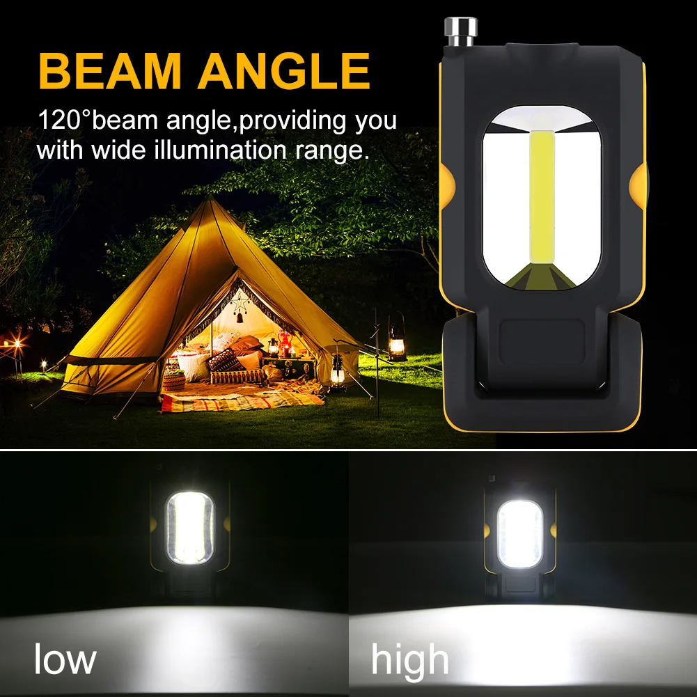 8000LM LED Work Light Flashlight Emergency Light COB Handheld