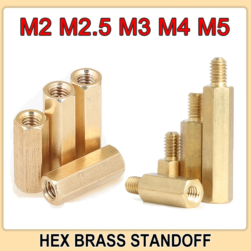 M2 M2.5 M3 M4 M5 Hex Spacer Brass Standoff Pcb Board Motherboard Stand Off Column Rack Stud