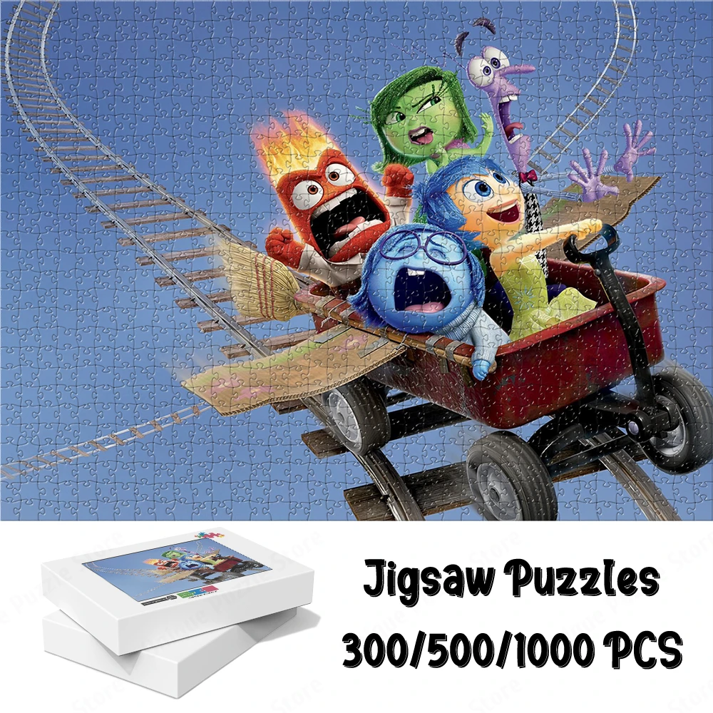 Inside Out Series Characters Games and Puzzles 300/500/1000 Pieces Large Adult Jigsaw Funny Disney Cartoon Classic Toys Hobbies