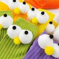 Baby Knee High Socks Soft Toddler Boys And Girls Tube Socks Funny Big Eye Tall Socks Stockings For Infants Kids Girls 4