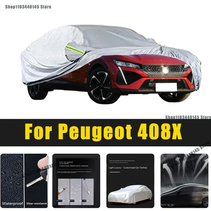 

Full Car Covers Outdoor Sun UV Protection Dust Rain Snow Oxford cover Protective For Peugeot 408X Accessories car umbrella