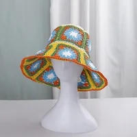 NEW 2022 Womens Straw Hats crochet hat bucket hat UV Protection Sun Visor beach hat Women Visors Ladies hat Women Summer hat Cap 3