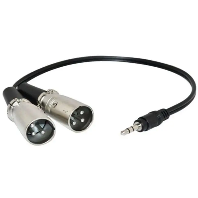 90 ° 팔꿈치 3.5 남성 - 2 * XLR 남성/여성 헤드 와이어 3.5 M - 듀얼 XLR M/F Y 케이블 3.5 남성 - 2XLR 남성 및 여성