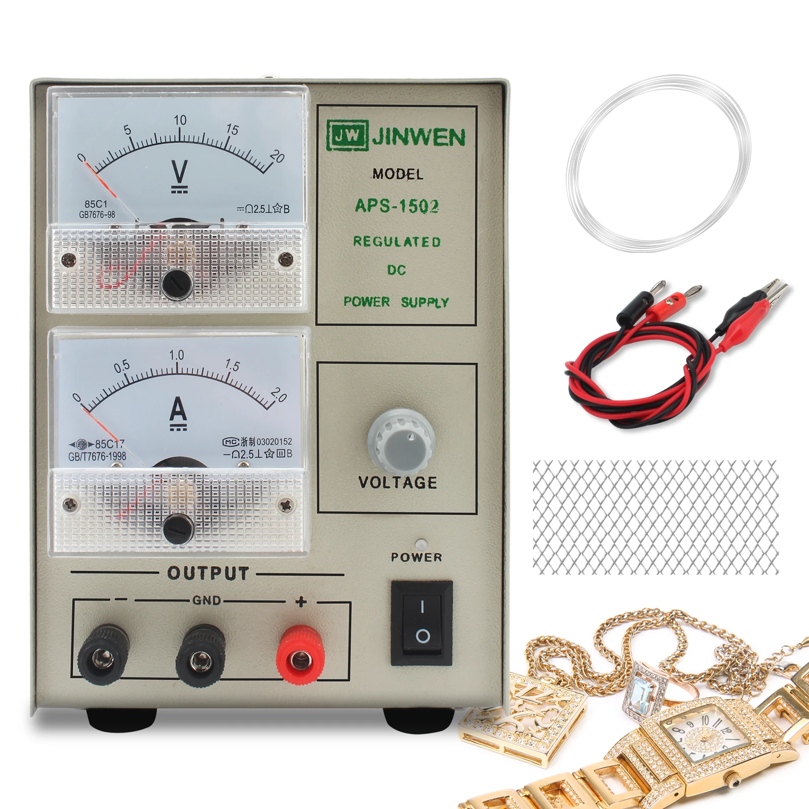 

Gold Plating Kit 2A Machine: Electroplating Silver/Gold, Adjustable Voltage, Jewelry Processing Tools