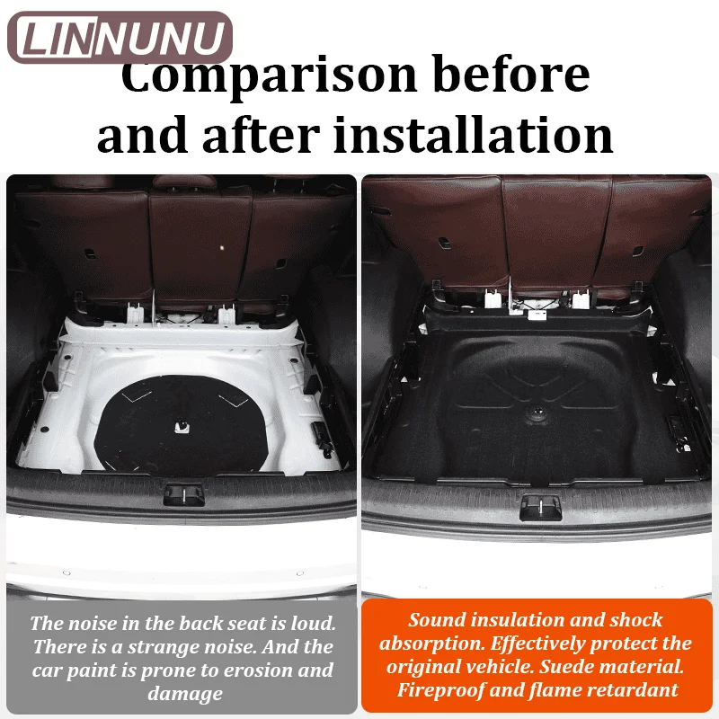 For Geely Monjaro Manjaro Trunk Spare Tire Box Sound Insulation Cotton Heat Insulation Foam Flame Noise Reduced XingyueL LINNUNU, sound proof mat,sound insulation mat,soundproofing cotton,sound deadener mat,heat insulation mat,sound insulation cotton,soundproofing foam,sound absorbing foam,soundproofing board