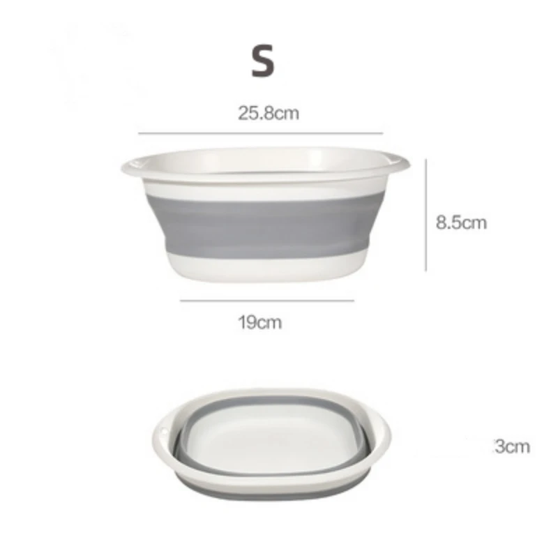 Multi-purpose Folding Wash Basin Portable Lightweight Hanging Collapsible  Dish Travel Hiking Camping Picnic Cleaning Tool