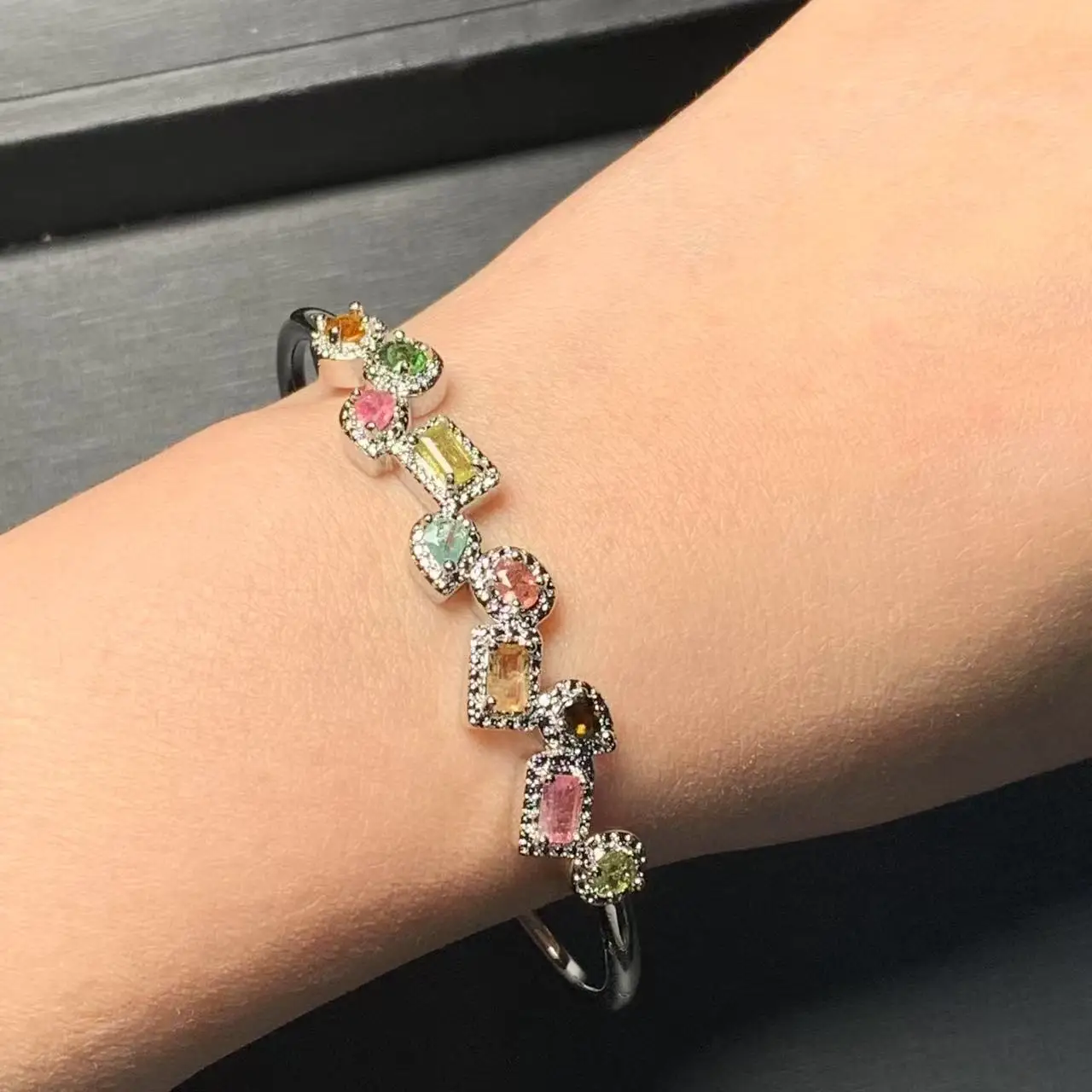 Natural Tourmaline Bracelet Woman Man Wealthy Jewelry  Luxury Elegant Romantic Simple Fine Jewelry